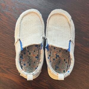 Cat & Jack Kids Moccasins - Beige with Blue Accents